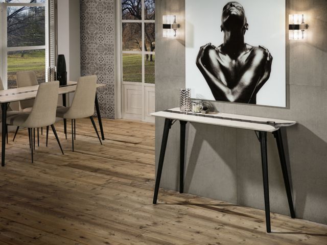 Consola de estética industrial 120 x 80 x 40 cm