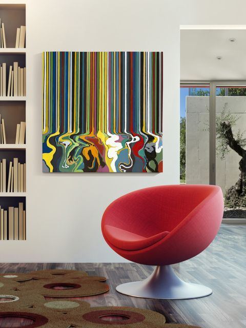Pintura acrílico sobre bastidor 100 x 100 cm
