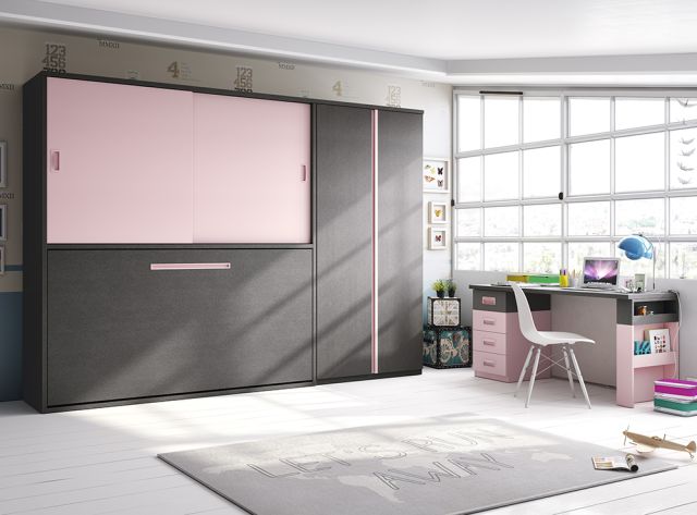Dormitorio juvenil camas abatibles