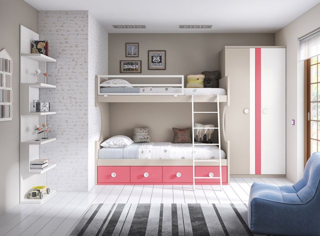 Dormitorio juvenil cama litera