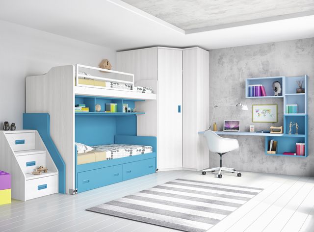 Dormitorio juvenil camas litera