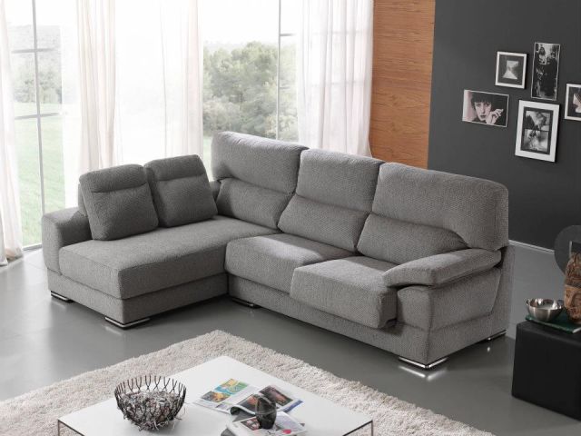 Chaise longue con canapé, asientos extraíbles, producto de gran calidad todo tipo de telas